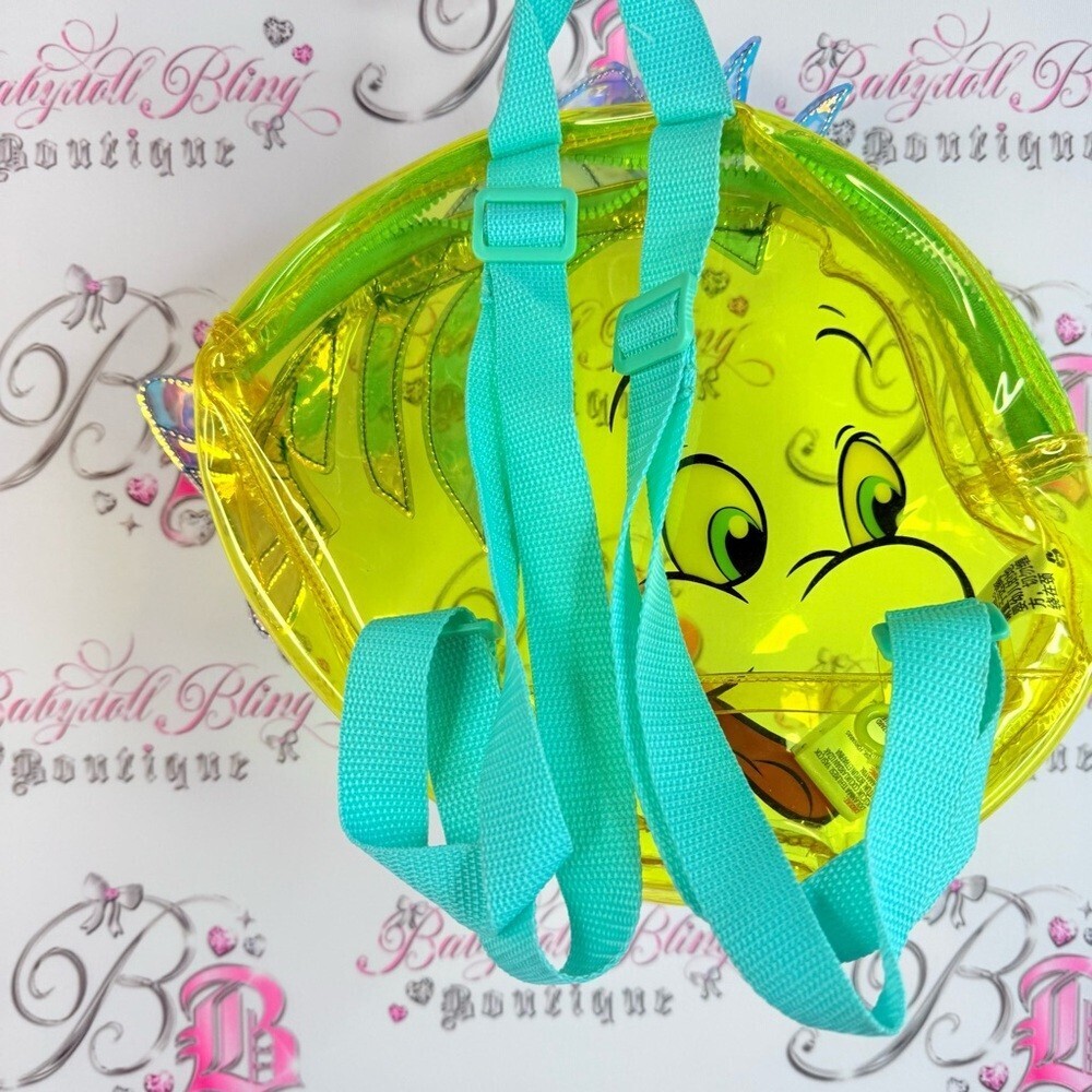 Disney backpack little mermaid flounder fish Yellow and Blue Fish Backpack - Picture 2 of 8